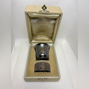 Vintage French Christening Cup and Napkin Ring Bijouterie Maxima Silver Plated